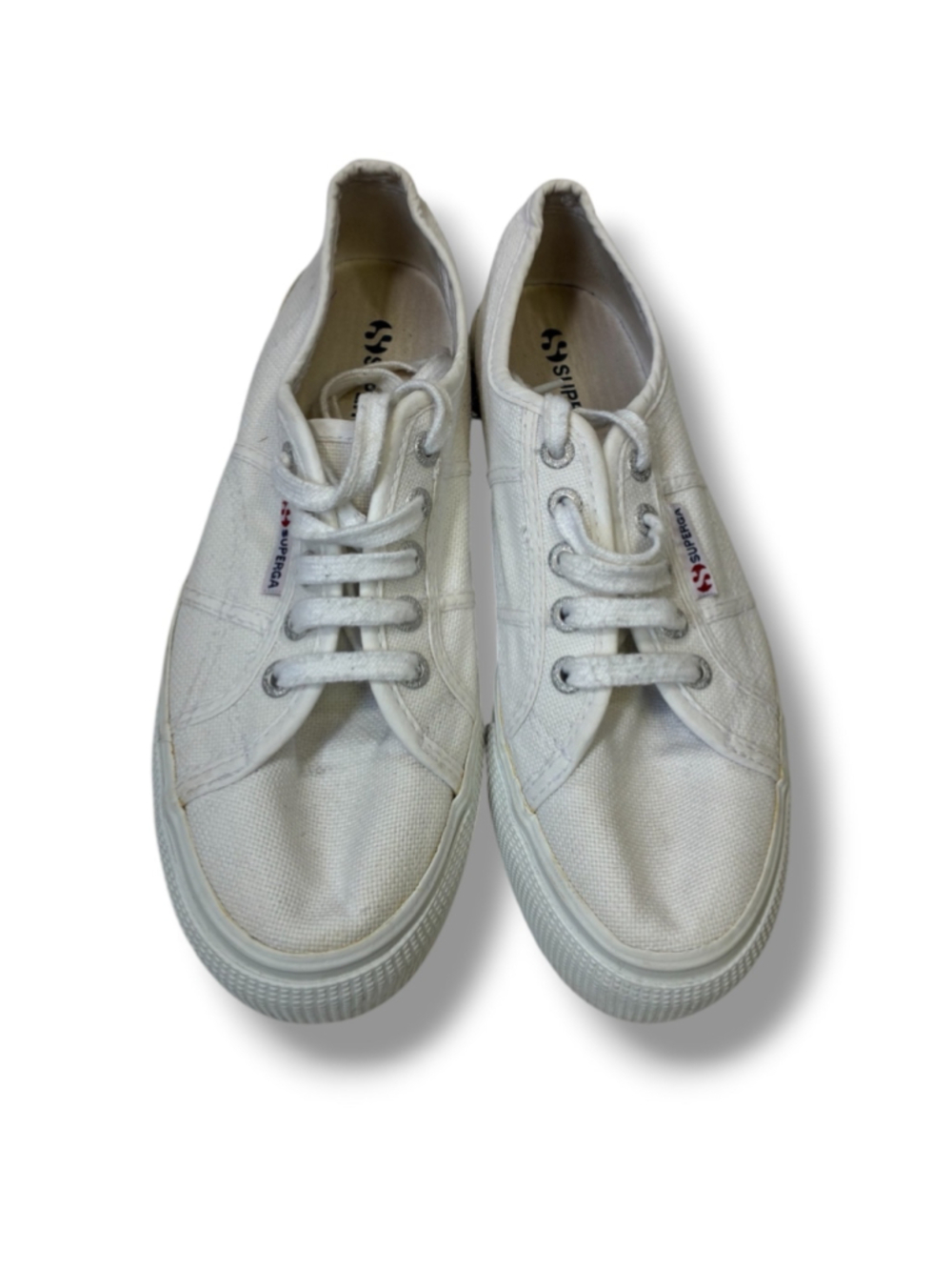 Women's Superga Canvas Platform Sneakers White Size 7.5